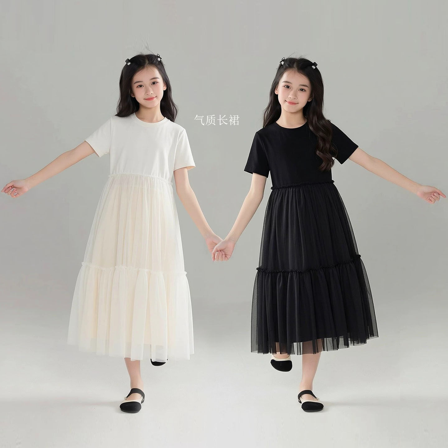 又甜又美女童超仙连衣裙夏季