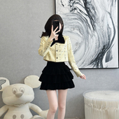 时尚 小香风时尚 新款 裙女2026春装 气质名媛短外套半身裙两件套 套装