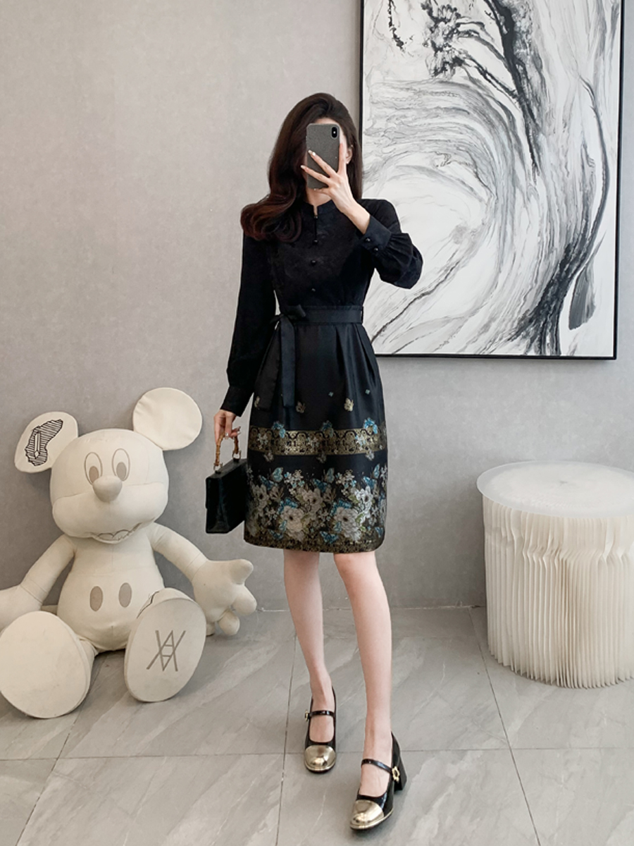 新中式马面裙涤纶绣花腰带