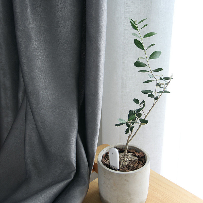 gibson吉布森 窗帘遮光北欧现代冰川灰飘窗窗帘软装设计定制客厅