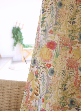 Puglia普利亚 花园风治愈清新温馨田园遮光窗帘定制卧室客厅阳台