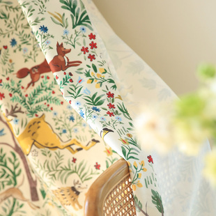 Steeger斯蒂格 清新治愈数码环保印花窗帘定制现代客厅卧室飘窗