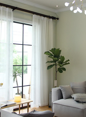 Sevres塞弗勒 简约现代日式北欧窗纱定制纯色窗帘窗纱樱庭布艺