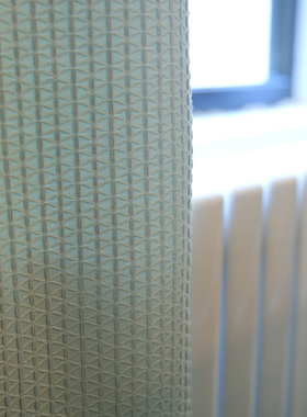 Figueres菲格雷斯 浅蓝绿色提花菱格纹清新窗帘定制客厅阳台书房