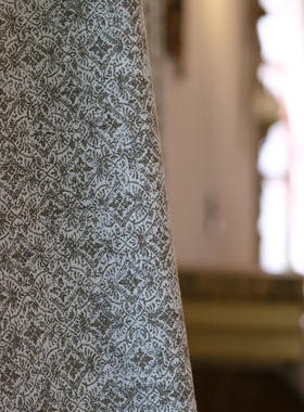 Linosa利诺萨 黄绿色双面提花复古轻奢欧式美式窗帘加厚遮光定制