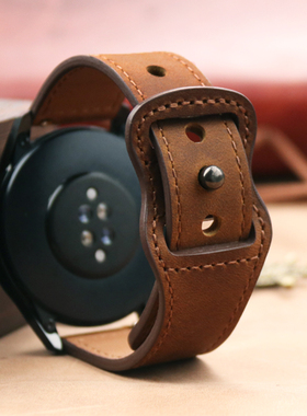 适用于华为GT2表带 GT3/4 GT2Pro头层牛皮真皮智能手表表带22mm