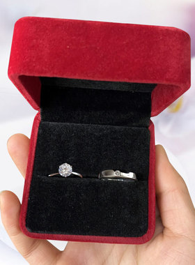 超闪亮结婚用的仿真钻戒