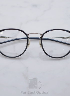 four nines999.9 M-43W日本手工眼镜框钛金属板材圆框女眼镜架男