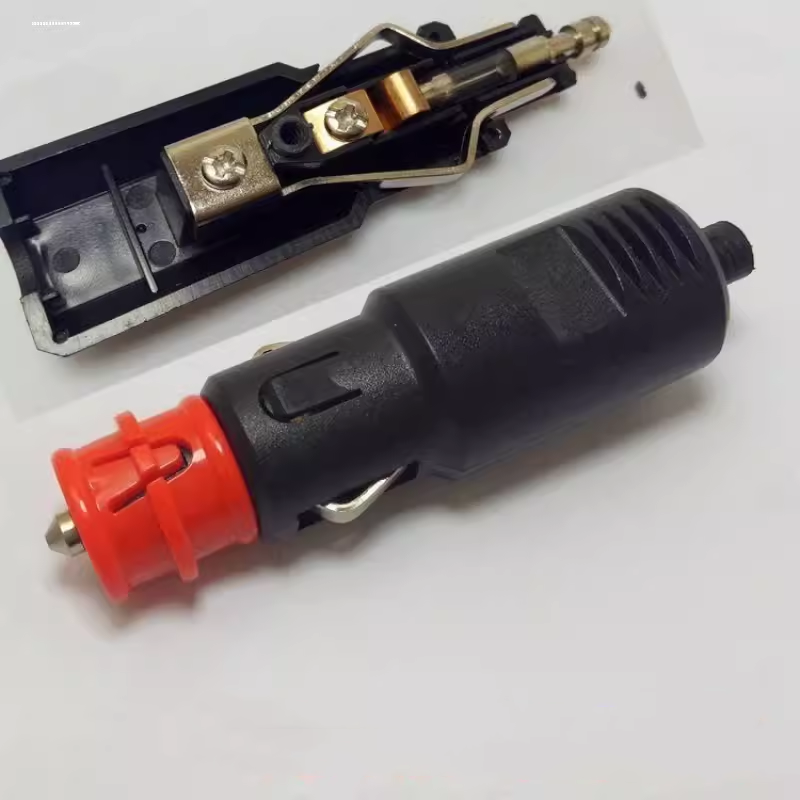 汽车大功率车载点烟器插头带线充气泵 吸尘器12V24v伏电源线通用