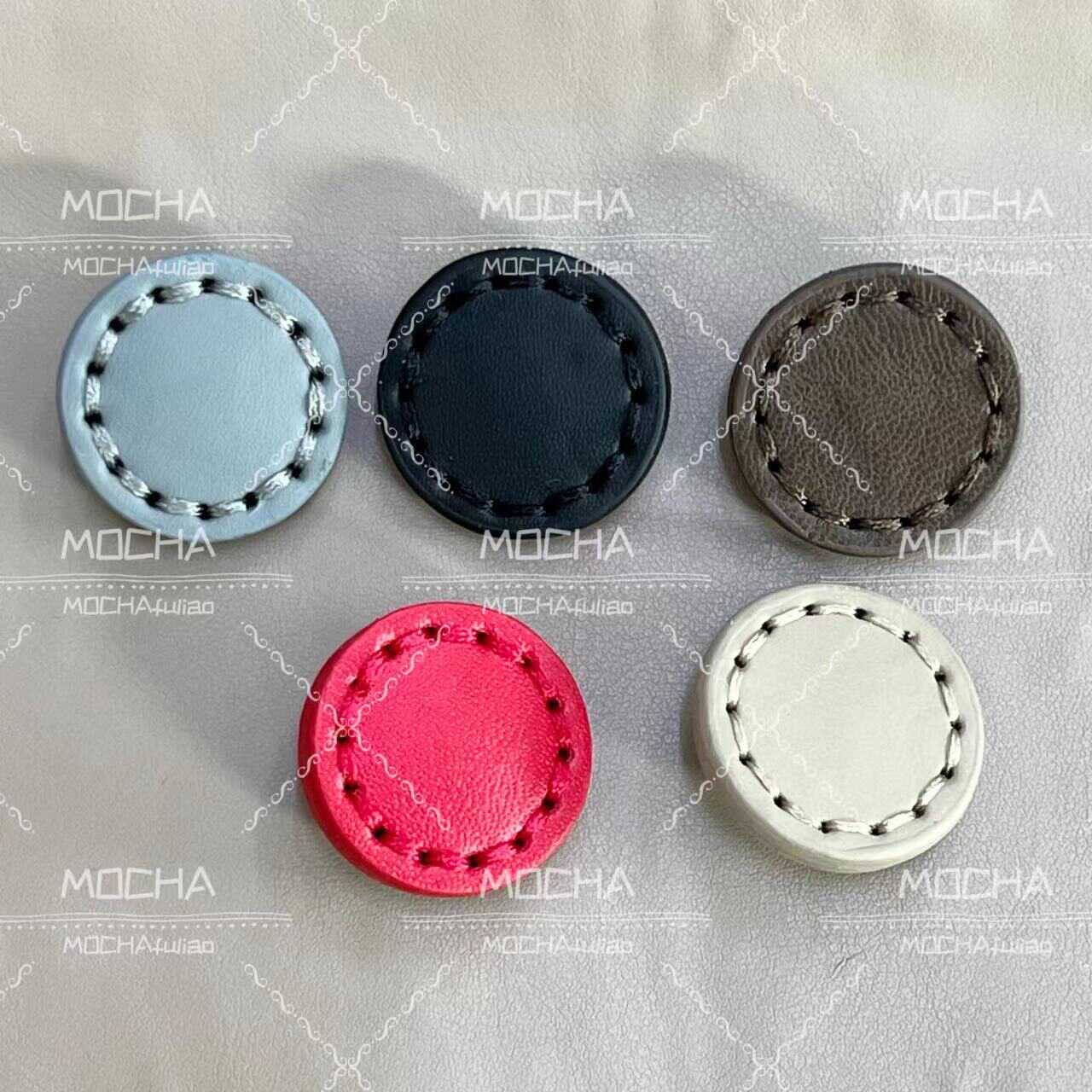 MOCHA皮扣新款圆形高脚