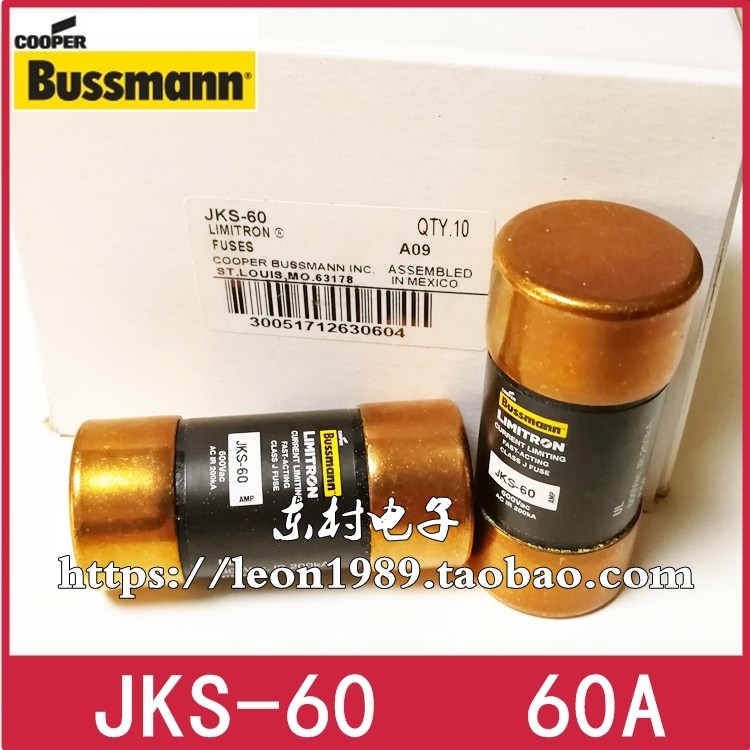 EATON/BUSSMANN保险丝 Limitron熔断器 JKS-60 60A 600V 27*60mm