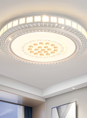 客厅灯LED吸顶灯圆形60cm80cm100cm卧室灯餐厅房间灯具家用圆灯