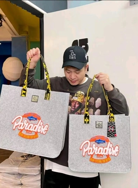 JTXS休闲简约轻奢高级灰毛毡包时尚潮流购物袋手提包单肩包托特包