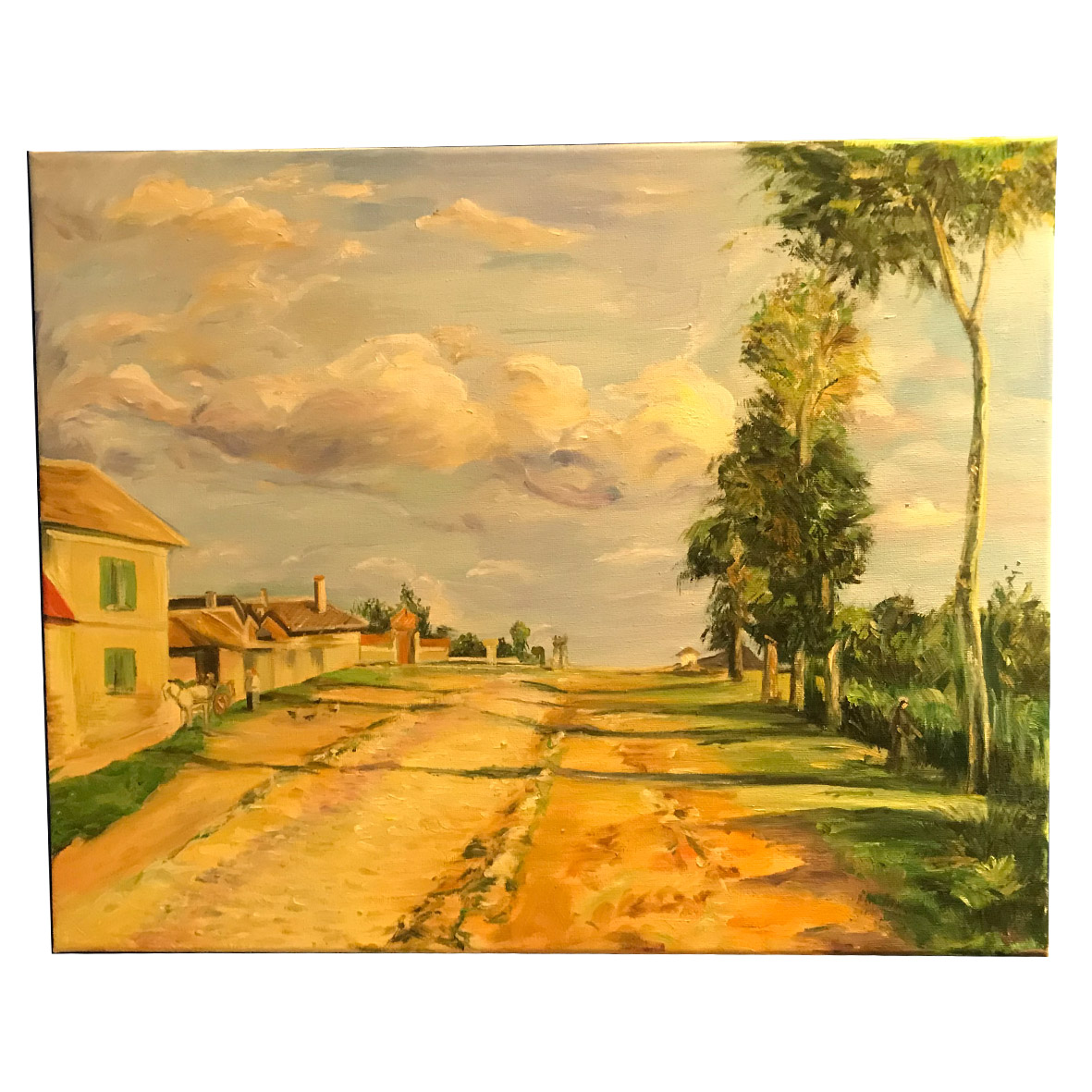 油画定制照片 纯手绘人物肖像画宠物装饰画风景客厅玄关手工挂画