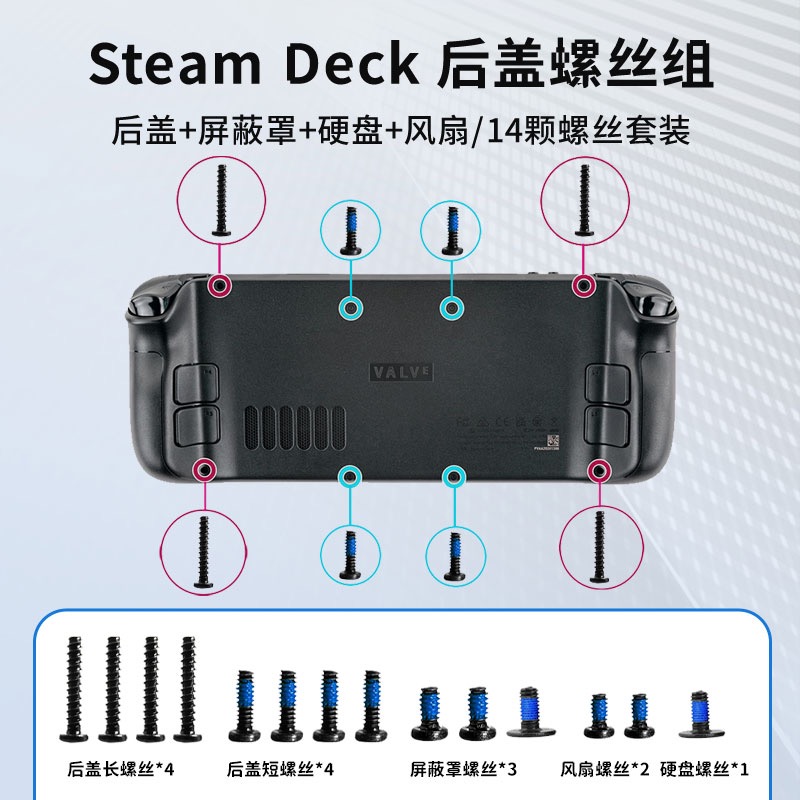 SteamDeck主机背壳螺丝套装