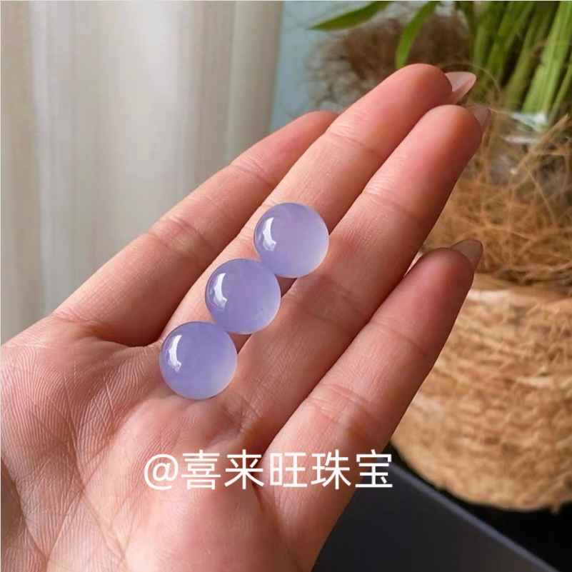 天然缅甸老坑翡翠冰种紫罗兰冰紫圆珠子手串手链单颗散珠玉石配饰,珠宝/钻石/翡翠,手链/手串,淘宝优惠券,粉丝福利购,淘宝优惠卷