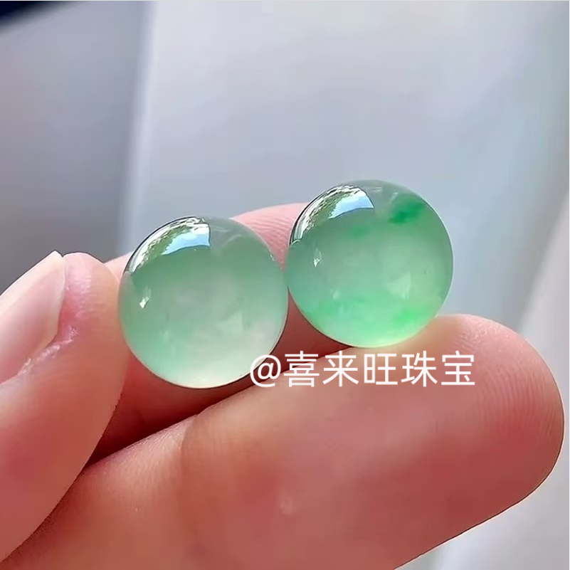 天然缅甸老坑翡翠冰种飘绿花阳绿圆珠子手串手链单颗散珠玉石配饰,珠宝/钻石/翡翠,手链/手串,淘宝优惠券,粉丝福利购,淘宝优惠卷
