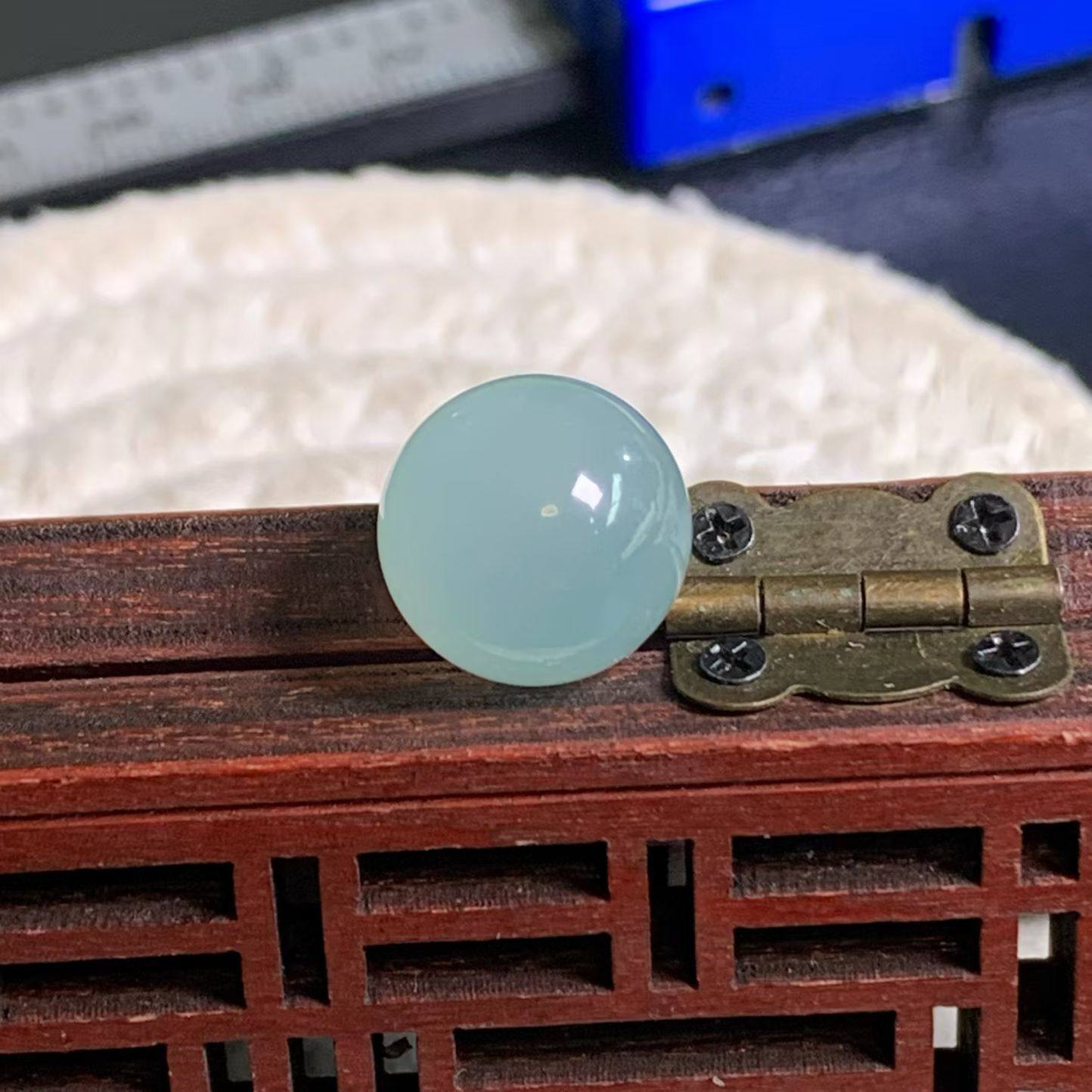 冰种天空蓝浅蓝圆珠手串手链散珠