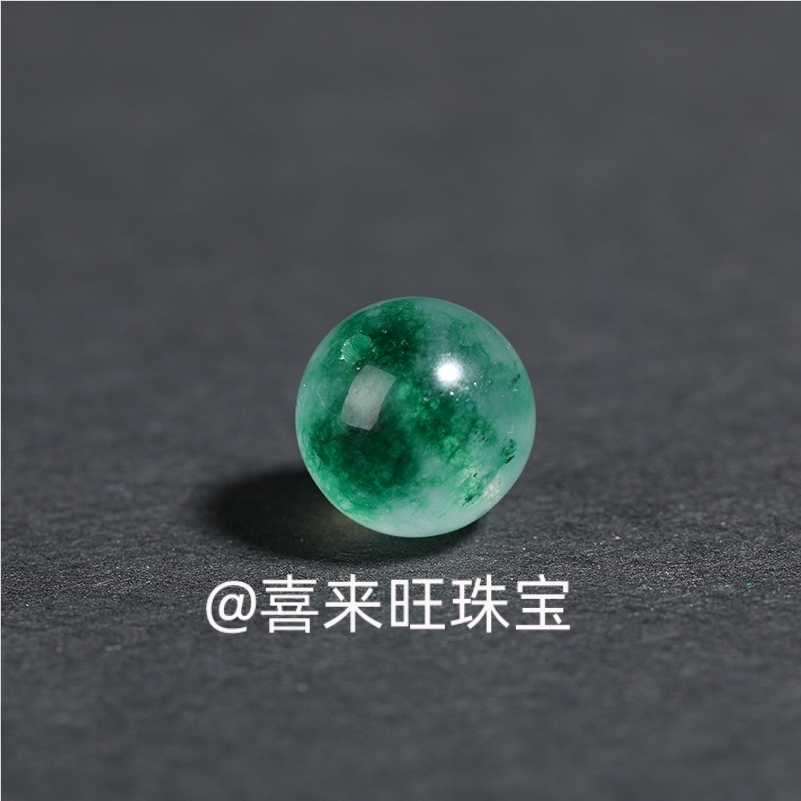 天然缅甸老坑翡翠冰种飘蓝花辣绿圆珠子手串手链单颗散珠玉石配饰,珠宝/钻石/翡翠,手链/手串,淘宝优惠券,粉丝福利购,淘宝优惠卷
