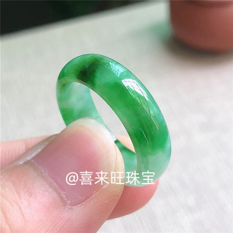 天然缅甸老坑翡翠冰种飘绿花满绿满阳绿翠绿玉石戒指指环戒圈扳指,珠宝/钻石/翡翠,戒指/指环,淘宝优惠券,粉丝福利购,淘宝优惠卷