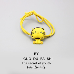 ins网红超Q合金小狮子发圈皮筋 韩国可爱动物发绳送男友手链发圈