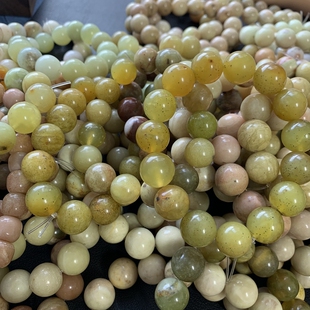 【天然的不保完美】F127天然岫玉辽阳花玉手串单珠约14mm一物一图