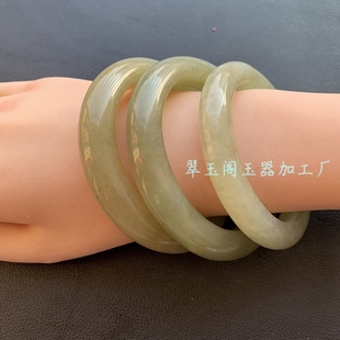 F40天然岫玉手镯糖色茶色香槟色显白油润一物一图 茶糖色