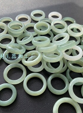 【夏季款】F66天然岫玉冰种晴水纯色戒指尾戒一物一图可选