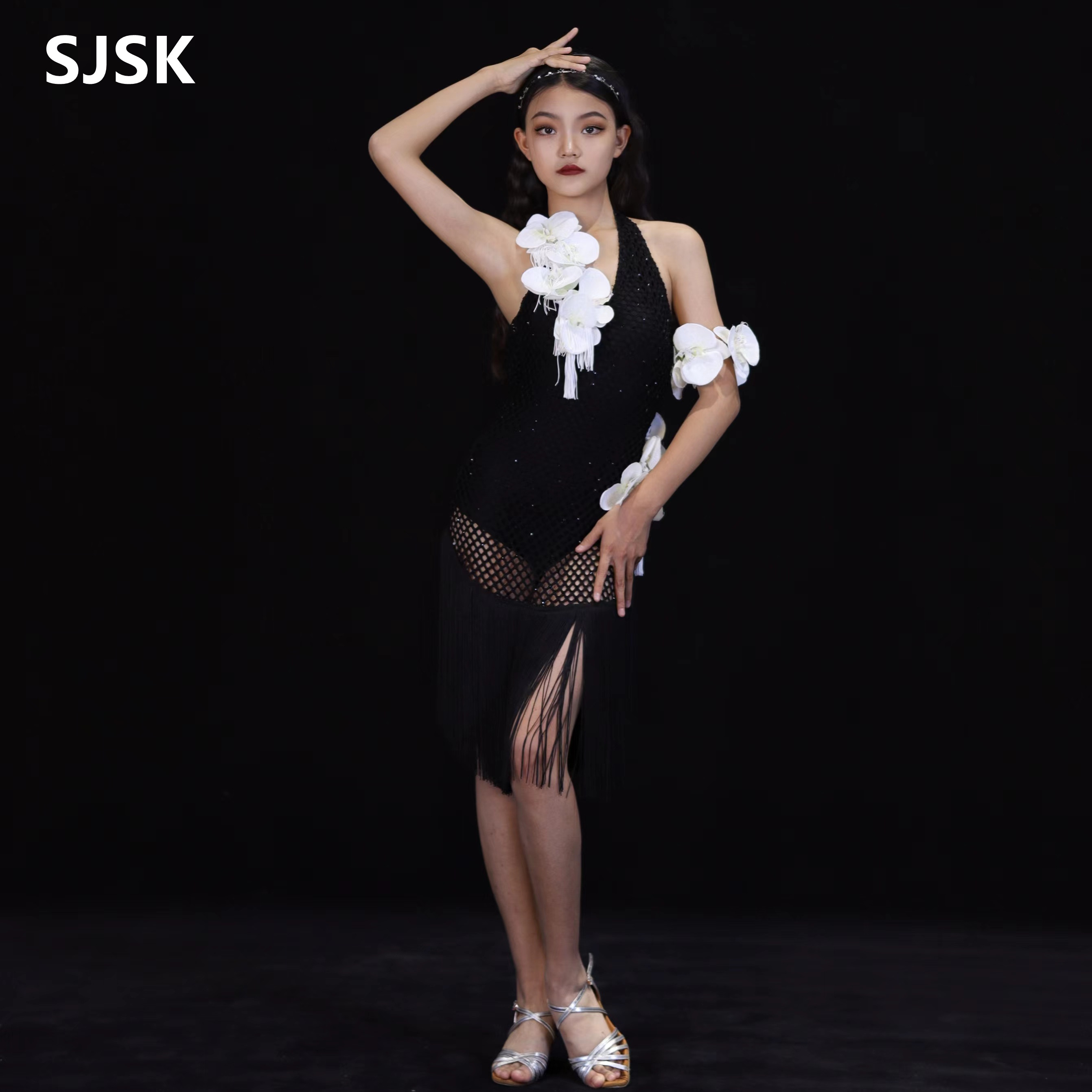 盛佳舞服sjsk拉丁舞新款钻服花服比赛服