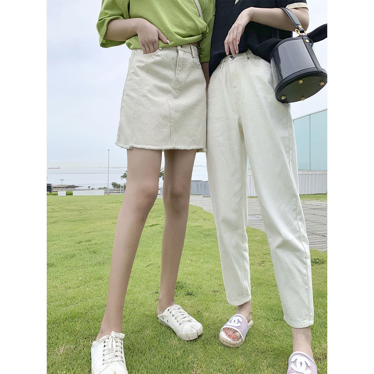 大喜自制2019夏新款直筒寬松闊腿褲垂感休閑高腰百搭蘿蔔牛仔褲在類目 女裝/女士精品, 褲子, 休閒褲中 - 來自Buy2taobao.com提供專業的淘寶代購服務