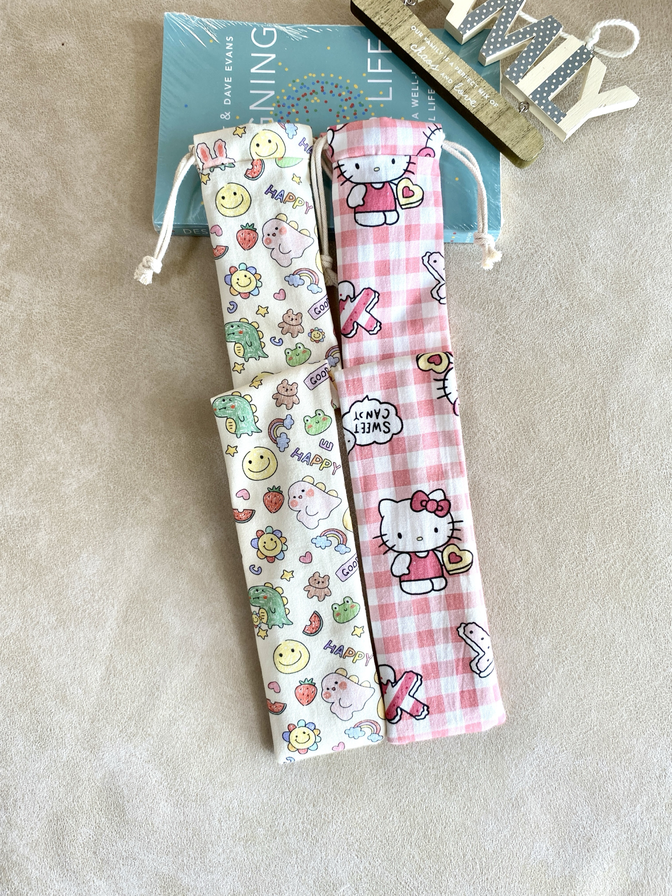 布艺手工双层儿童笛子竖笛长笛束口抽绳收纳袋保护套小袋子薄帆布