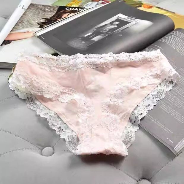 法式蕾丝边三角内裤女中腰粉色舒适透气无痕内裤,女士内衣/男士内衣/家居服,女三角裤,淘宝优惠券,粉丝福利购,淘宝优惠卷