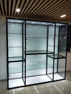 手办模型玻璃展示柜家用乐高高达玻璃展柜礼品奖杯证书陈列柜商用