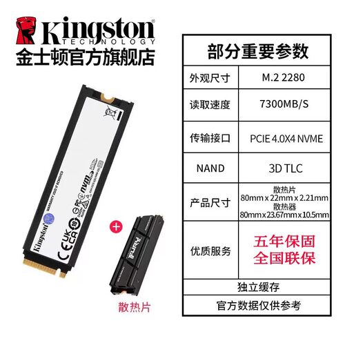金士顿叛逆者pcie4.0固态硬盘