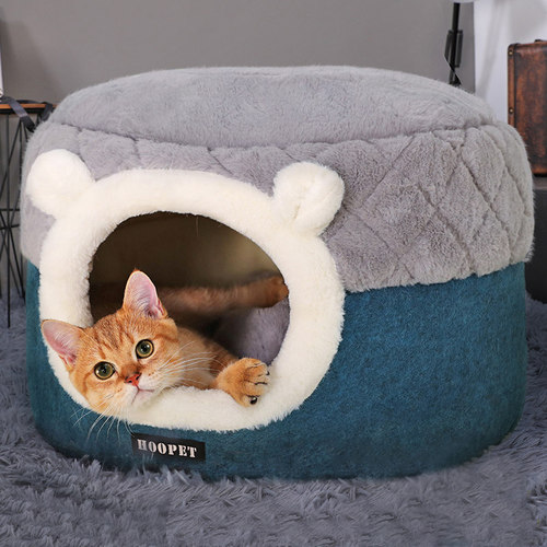 猫窝封闭式安全感四季通用宠物冬季保暖加厚猫床猫屋猫睡袋猫咪窝 - 封面