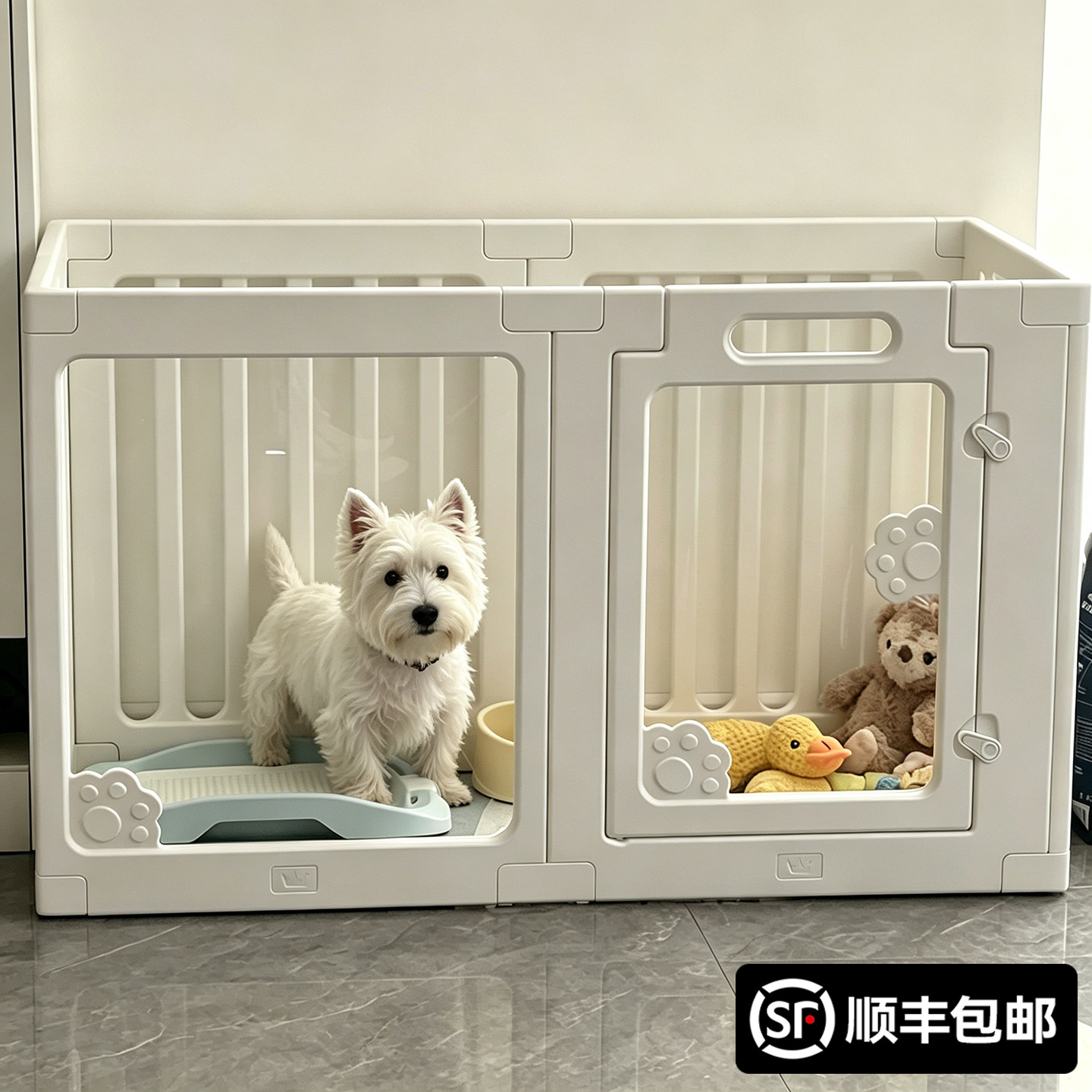 宠物围栏狗笼子中型小型犬狗狗一室一厅一卫豪华别墅狗窝室内栅栏