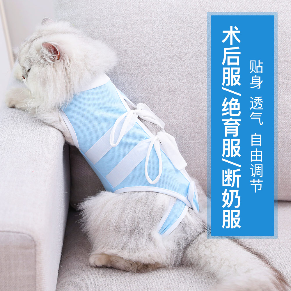 猫咪绝育服母猫手术服术后服伊丽莎白圈透气防舔断奶衣服手术衣