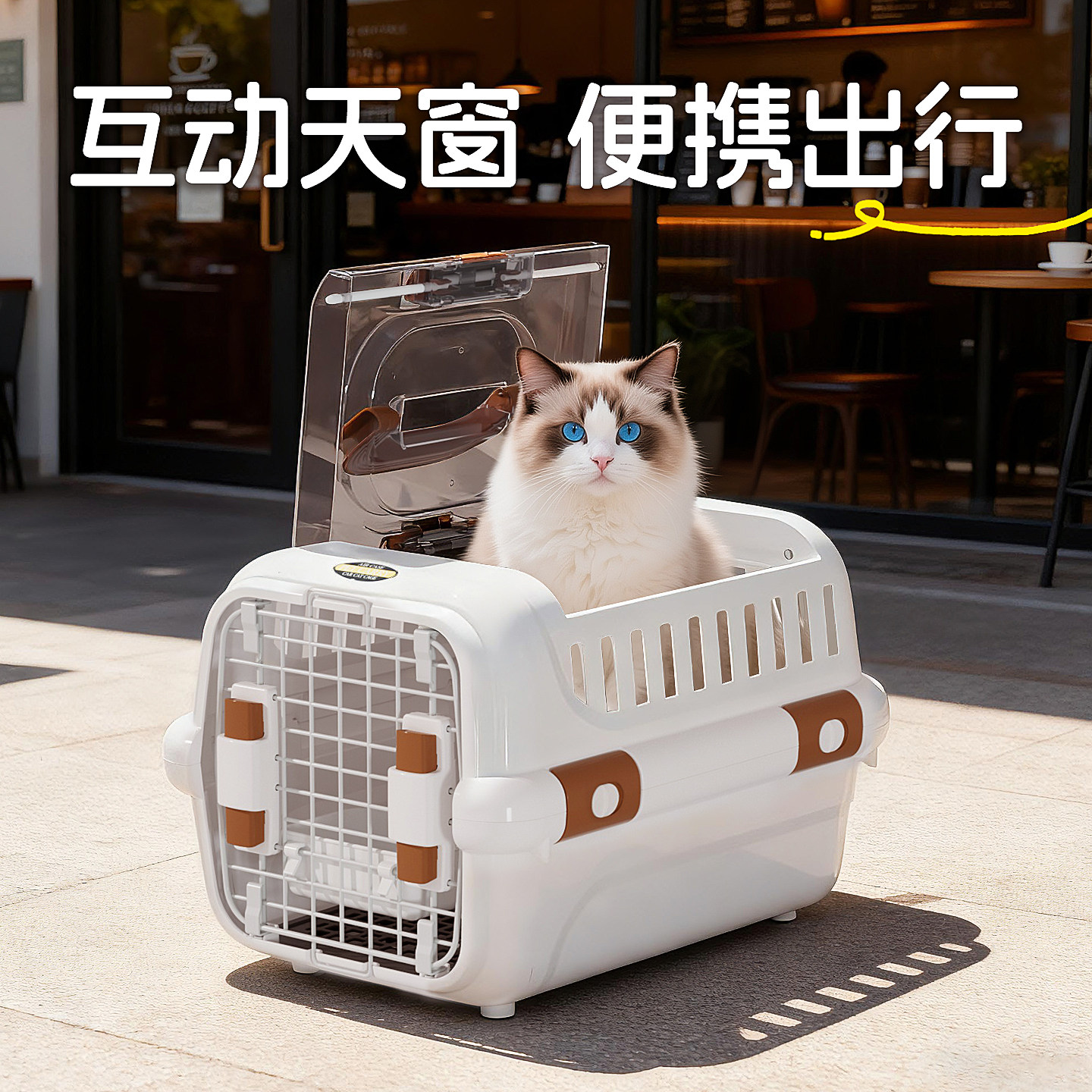 航空箱猫咪专用宠物狗狗小型犬车载仓带天窗兔子笼子外出便携猫包