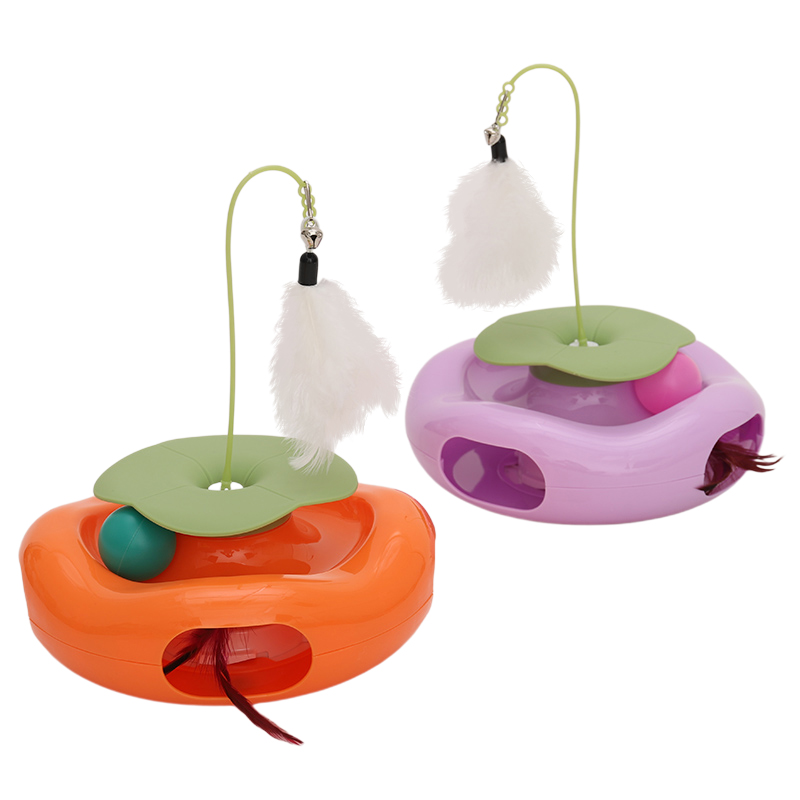 HOOPET宠物好柿花生系列电动旋转逗猫玩具加菲猫互动解闷自嗨玩具