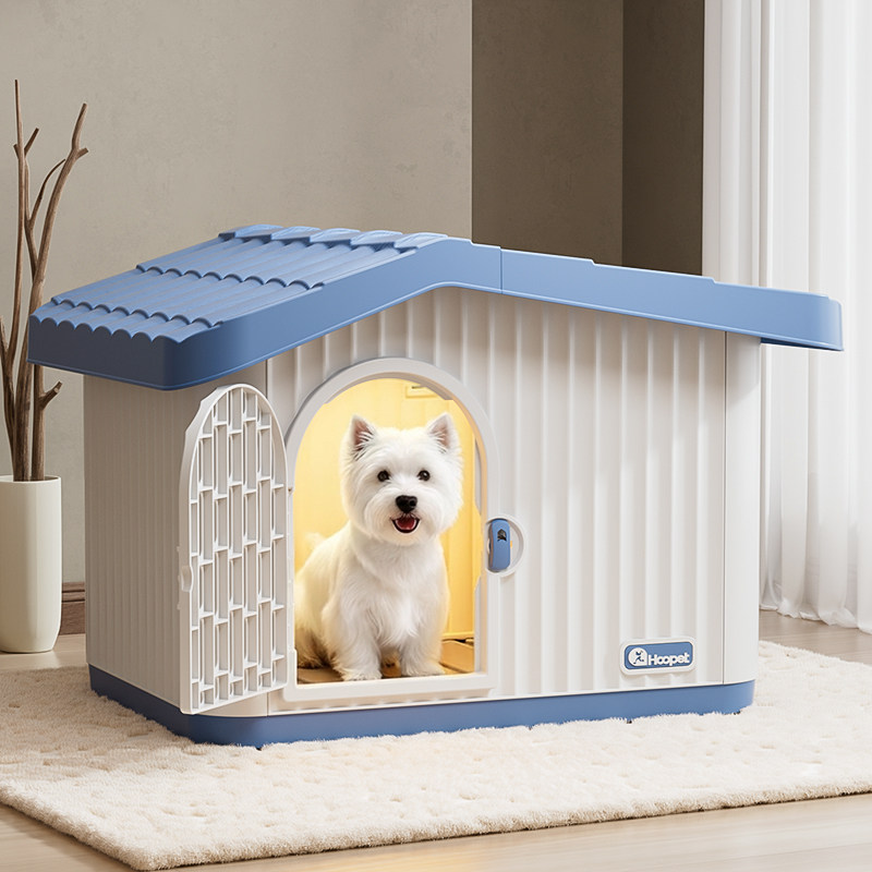 狗窝室外防雨防寒小型犬户外狗屋室内过冬狗狗睡窝半封闭式狗房子