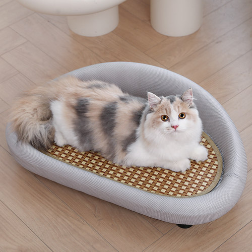 猫窝四季通用猫躺椅夏季猫床凉席