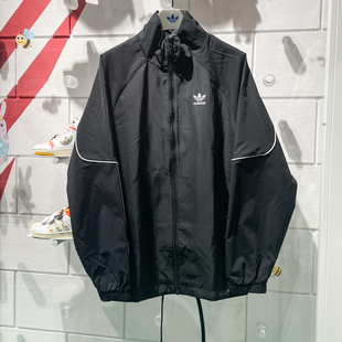 ADIDAS阿迪达斯三叶草男装2024春新款梭织防风运动夹克外套JE3491