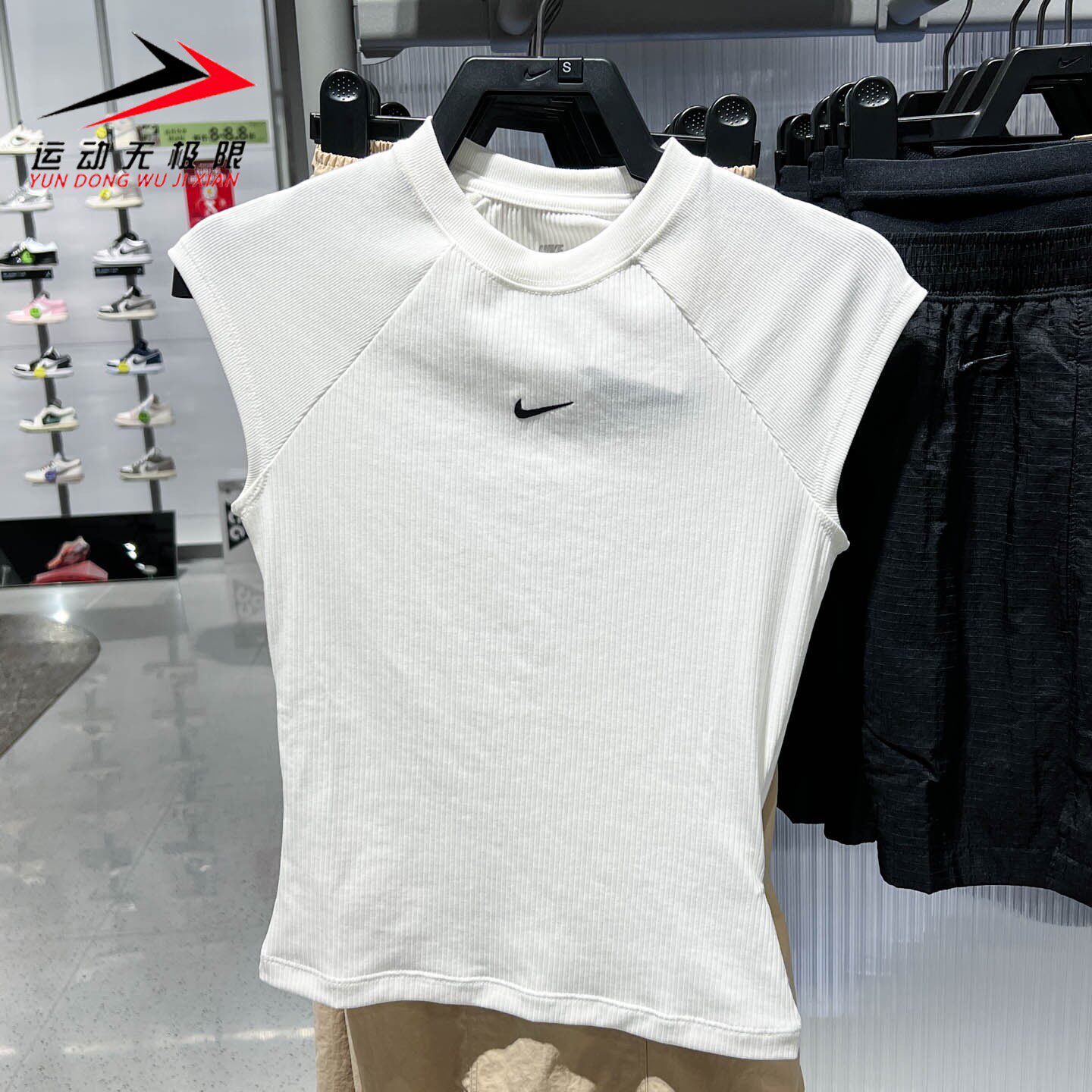 Nike耐克女装2026夏新款运动透气速干紧身短袖无袖上衣IF0243-133