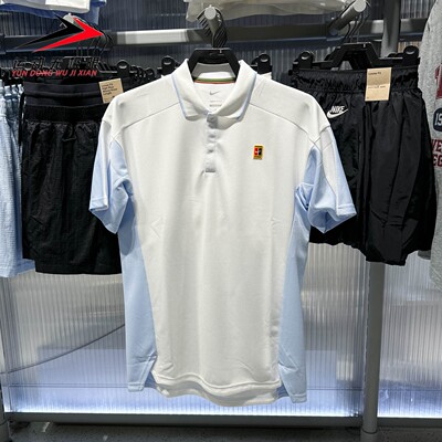 Nike耐克男装2026夏款Dri-FIT时尚速干网球翻领短袖T恤IR6293-100