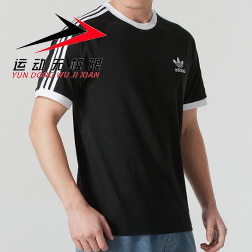 正品阿迪达斯三叶草男装2026夏款运动休闲印花透气短袖T恤 KG6331