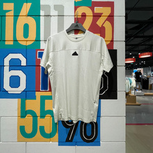 ADIDAS阿迪达斯2024夏季新款男子凉感纯棉运动休闲短袖T恤 JI8082