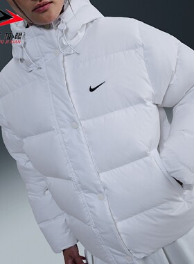 Nike耐克女子羽绒服2025冬季都会系列拒水羽绒连帽夹克IH0728-100