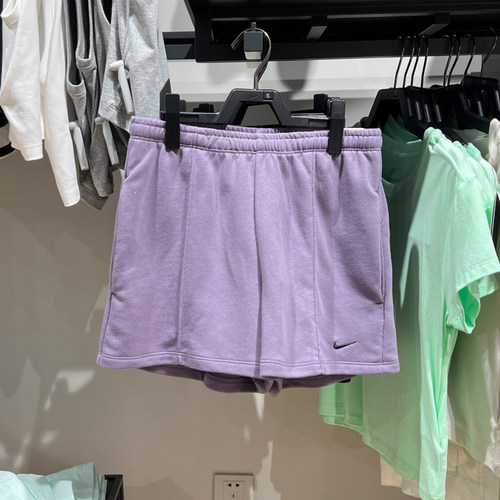 NIKE耐克女裤2024夏季新款刺绣小标运动裤跑步透气短裤HF6941-509