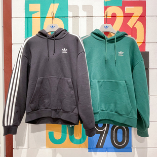 阿迪达斯三叶草男装2025春连帽运动休闲卫衣套头衫 JC6251 JP1070