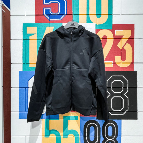 ADIDAS阿迪达斯男装2024冬季新款防风连帽运动休闲夹克外套JE7538